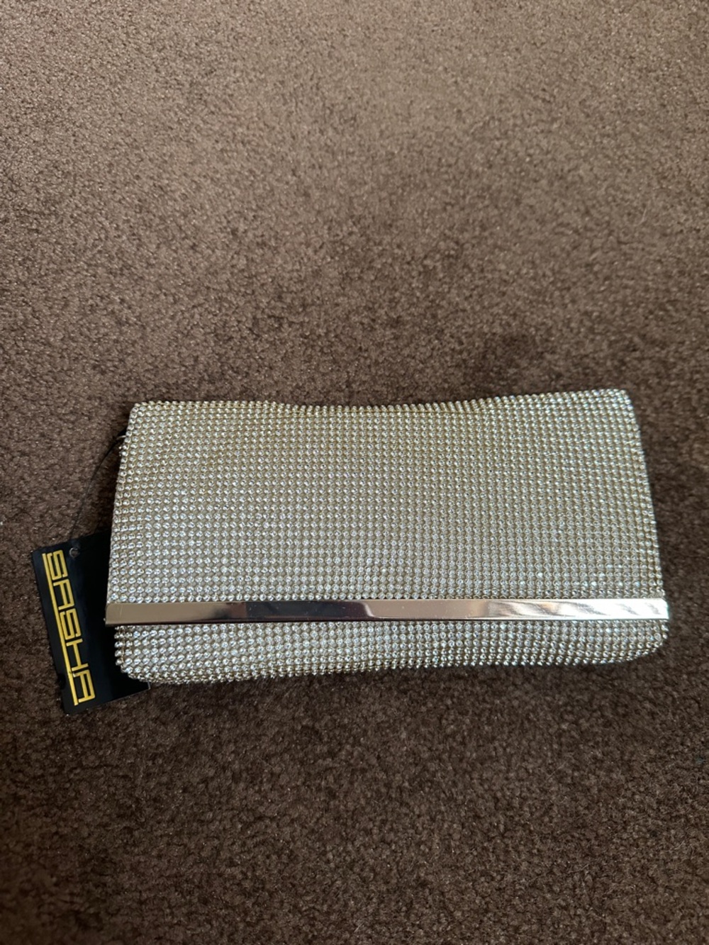 Sasha brand gold beaded Clutch/shoulder bag